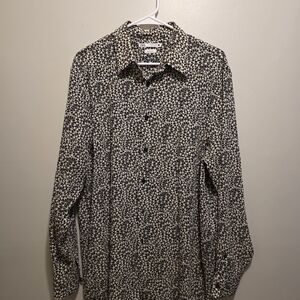 Zara Monochrome Floral Shirt